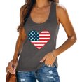 thumbnail image 2 of Camiseta Sin Mangas Para Mujer Tops Sin Mangas Blusa Casual Día de La Independencia Estampado de Moda Odeerbi  ODB162234, 2 of 6