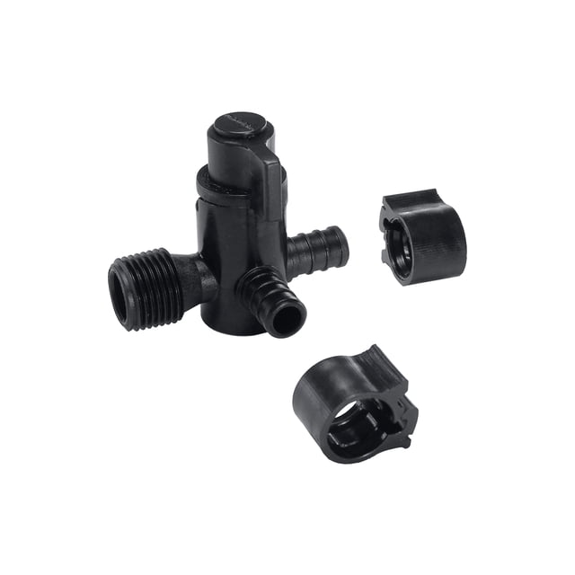 Válvula de Desvío PEXLOCK 30912 1/2 x 1/2 MPT x 1/2 Negra