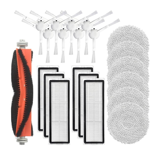 21pcs Replacement Spare Parts Main Side Brush Hepa Filter Mop Cloth