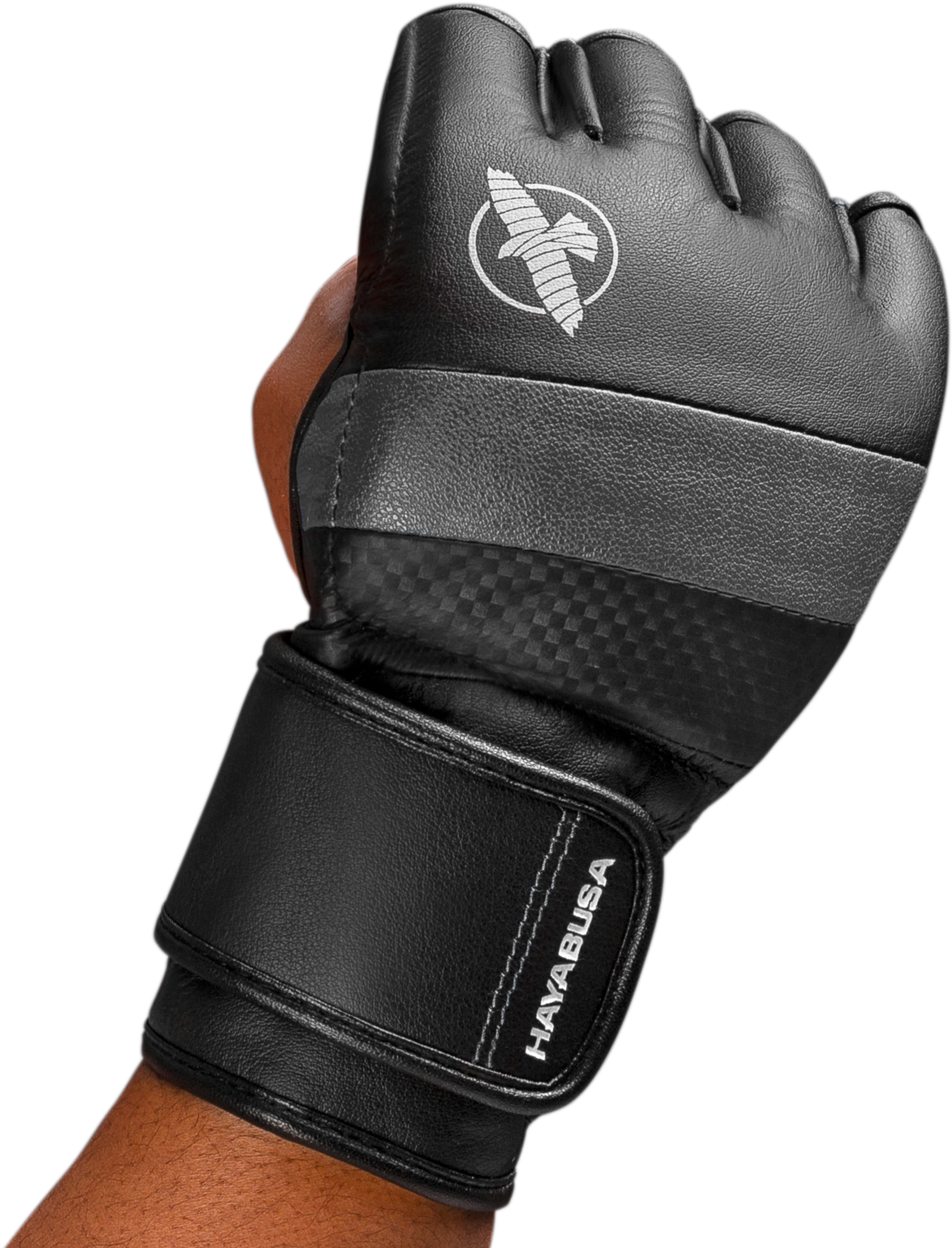 Hayabusa T3 4 oz. Dual-X Hook and Loop Vylar MMA Gloves - Large - Black/Gray