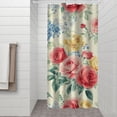 thumbnail image 2 of Pioneer Flower Floral Print Pattern Shower Curtain 36"x72" ,Bathroom Decorative Shower Curtains Set with 12 Hooks,Modern Waterproof Washable Shower Curtain, 2 of 6