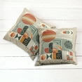 thumbnail image 2 of Ambesonne Monstera Throw Pillow Cover Pack of 2, Mid Century Boho Abstract, 2 Pcs-28"x28", Cinnamon Pale Sage Green, 2 of 5