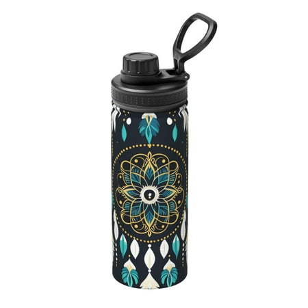 

Ocsxa Boho Dreamcatcher Print 18oz Stainless Steel Water Bottle Unisex Water Bottle Insulated Sports Water Cup Flask for Cold Water Drinks/Sports/Travel/Car/School