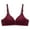Red, variant on Women's Satin Push Up Bra Wireless Padded No Underwire Bralettes Lace Plunge Bras Lightweight Strappy Daily Bra