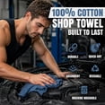 thumbnail image 2 of SupremePlus Shop Towels 100 Pack Blue, 13 x 14 Inch, Heavy Duty Cotton Cleaning Towels for Industrial, Home, Automotive, Painting, and Shop Use, 2 of 8