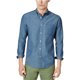 thumbnail image 1 of Tommy Hilfiger Camisa con botones de cambray para hombre, azul, pequeño, 1 of 1