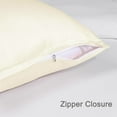 thumbnail image 4 of Unique Bargains Silky-Soft Satin Pillow Cases with Zipper Long Pillowcase Pillow Covers, 4 of 8