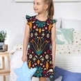 thumbnail image 4 of Balery Colorful Mexican2 Camisón de princesa para niñas, pijama de algodón con mangas abullonadas, suave y bonito.-XX-Large, 4 of 6
