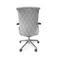 thumbnail image 5 of Ambesonne Victorian Office Chair Cover Stretchable High Back, Hatched Curlicue Motif, Dark Blue Grey Pale Blue, 5 of 6
