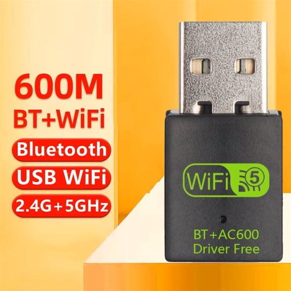 600Mbps USB WiFi Bluetooth Adapter 2 in 1 Dongle Dual Band 2.4G/5GHz USB WiFi Network Wireless Wlan Receiver For Desktop Laptop