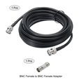 thumbnail image 3 of RG58 Coaxial Cables BNC Male To BNC Male With Adapter Low Loss RF Coaxial Cables 16.4FT Black 1Pcs, 3 of 5