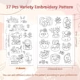 thumbnail image 2 of Water Soluble Embroidery Patterns for Beginners 4 Sheets with 37 Patterns Wash Away Embroidery Pattern Stabilizer for Hand Sewing Lover Women Adults (Animals Wearing Flowers), 2 of 9