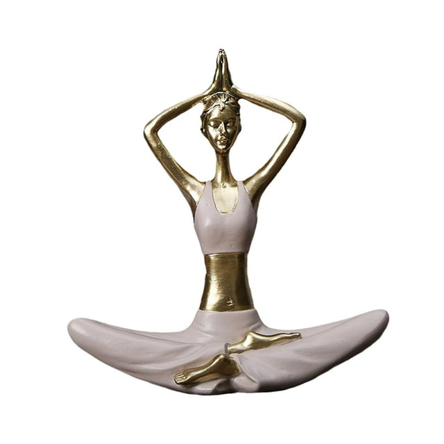 Estatuas de yoga, estatua de postura de yoga, artesanías de resina, decoración moderna para el hogar, estatua de mujer de yoga, escultura de yoga para Estilo A mayimx estatua de postura de yoga