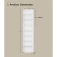 thumbnail image 4 of CD Tower Storage Rack, 8-Tier CD Storage Shelf with Adjustable Shelves, DVD Stand Tower for Living Room, Bedroom, Office, White, 4 of 5