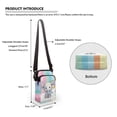 thumbnail image 6 of HELLHERO Elephant pattern Shoulder Bags, with Zipper Closed, Outdoor Daily Use Polyester 4.33x1.97x7.09, 6 of 7