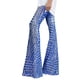 thumbnail image 1 of Pantalones de pierna ancha Gibobby con lentejuelas para mujer Acampanados cintura alta Azul XL, 1 of 5