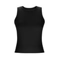 thumbnail image 5 of Wyobmus Summer Tank Tops for Women 2025 Ribbed Knit Sleeveless Tanks Slim Fit Round Neck Shirts Casual Basic Tops Black, 5 of 7