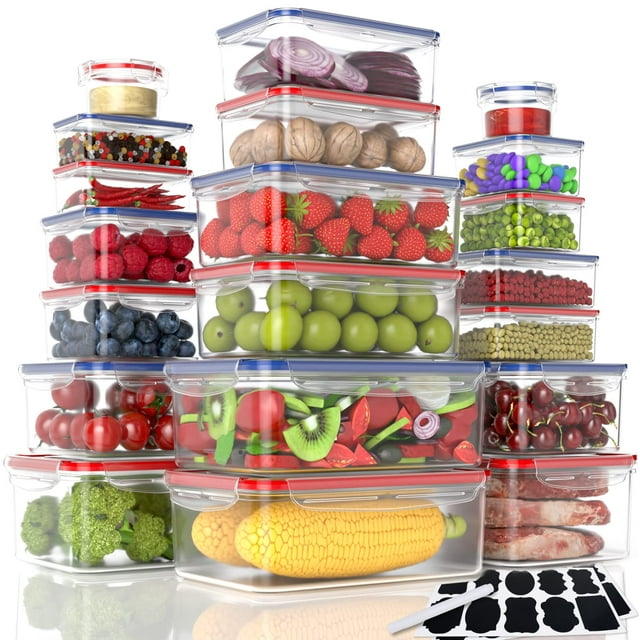 Recipientes de almacenamiento de alimentos AdanZst de 40 piezas, herméticos, 100% a prueba de fugas