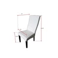 thumbnail image 3 of KB PC57-W 40 x 23 x 18 in. Parson Chairs, Cappuccino & White - Set of 2, 3 of 4