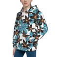 thumbnail image 2 of KLL Unisex Kids Boys Girls Hooded Pocket Pullover Hoodies-Lilies Flowers, 2 of 5