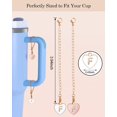 thumbnail image 4 of GHSDFBB Accessoires de Charme pour Tasse Stanley, 2 Pcs Nom ID Lettre Poignée Charme pour Stanley/Simple Gobelet Moderne, Forme de Cœur Initiales Identification Charmes, 4 of 7
