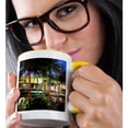 thumbnail image 2 of 3drose, Ocean Drive, South Beach, Miami Beach, Florida - Us10 Gjo0300 - Greg Johnston, 11oz Two-tone Yellow Mug, 2 of 6