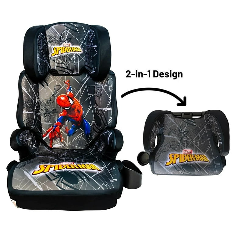 KidsEmbrace Marvel Spider Man Convertible Car Seat High Back to Backless Booster Superhero Design Grey Walmart