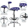 thumbnail image 5 of Flash Furniture Vibrant Deep Blue and Chrome Drafting Stool with Tractor Seat, 5 of 12
