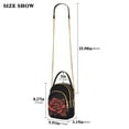 thumbnail image 2 of FORMRS Crossbody Bag for Women Quilted Travel Shoulder Cell Phone Purse with Chain Strap Handbag, Red Rose Pattern, 2 of 7
