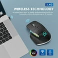 thumbnail image 5 of Wireless Gaming Mouse 2 4G Mouse RGB Ergonomic Programmable Mouse Rechargeable Mouse for Laptop PC Mac Windows Black, 5 of 10