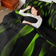 thumbnail image 4 of jejeloiu Waves Geometric Stripe 7-Piece Twin Bedding Sets,Black Green Bedding Comforter Set For Adults Reversible, 4 of 8