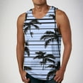 thumbnail image 2 of JUUYY Mens Summer Beach Tank Top Tropical Hawaiian Palm Tree Print Sleeveless Shirts Workout Muscle Tee Vacation T-Shirt Navy M, 2 of 5