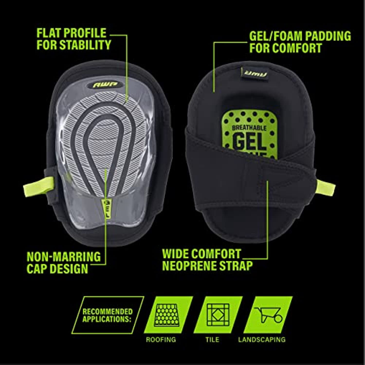 AWP L-22380-4 Gel Stabilizer Knee Pads - Quantity 1