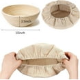thumbnail image 2 of Luniquz Round Bread Proofing Basket Proving Basket Natural Rattan Sourdough Proving Basket for Professional Home Bakers 10 Inch (with Cloth Liner), 2 of 5