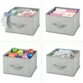 thumbnail image 3 of mDesign Foldable Fabric Bin for Cube Organizer - 4 Pack - Gray, 3 of 8