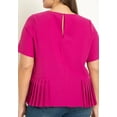 thumbnail image 2 of ELOQUII Women's Plus Size Pleated Hem Top, 2 of 3