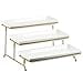 thumbnail image 3 of YHOSSEUN Large Tiered Serving Stand with Platters 3 Tier Serving Stand Serving Tray for Dessert Server Display Collapsible Sturdier Metal Rack, 3 of 4