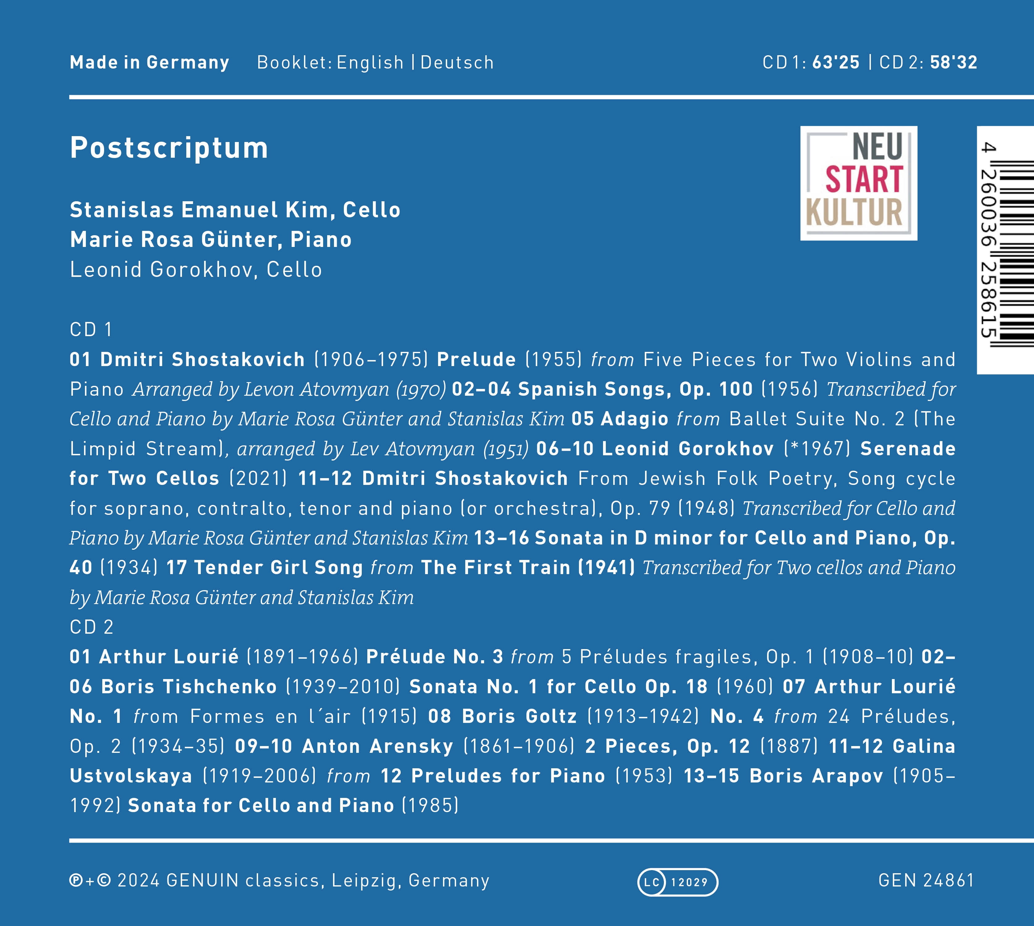 Stanislas Emanuel Kim - Postscriptum - Music & Performance - CD