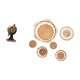 thumbnail image 5 of Reloj De Mesa Y Adorno De Pared Con Forma De Globo Terráqueo Moderno De Ratán Para Dormitorio, Oficina, Estantería, Pasillo, Salón De Té, Cafetería, Chimenea O Vitrina., 5 of 8