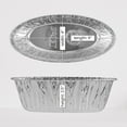 thumbnail image 2 of VeZee 2Lb. Aluminum Disposable Oval Loaf Pan with Lid - Heavy-Duty Eco-Friendly Cookware - Easy Cleaning- 20Ct, 2 of 6