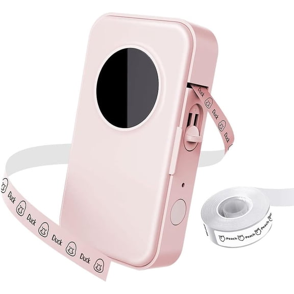 Phomemo D35 Simplify Labeling with the Portable Bluetooth Mini Label Maker - Wireless Mini Labels Maker for Home and Office Organization - Multiple Templates and Easy Smartphone Integration（Pink）