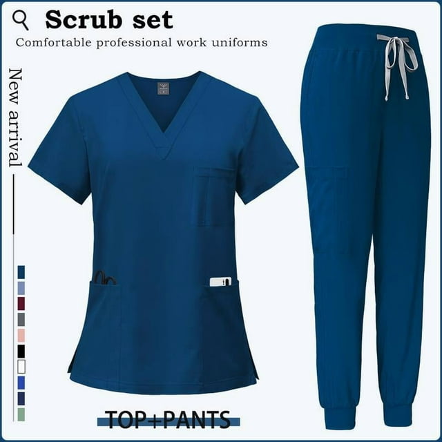 Summer Short Sleeve Work Suit Women Men's Uniforms Doctor's