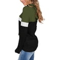 thumbnail image 4 of Womens Long Sleeve Hoodie Sweatshirt Contrast Hooded Drawstring Color Block Top, 4 of 5