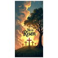 thumbnail image 2 of LUUFILx Christian Easter Banner Resurrection He is Risen Backdrop Religious Decoration Outdoor Indoor Worship Service Church Event Celebration Photography Props, 2 of 7