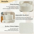 thumbnail image 5 of Harper & Bright Designs 360° Swivel Accent Chair, Barrel Chair Swivel Round Single Sofa Chair with Adjustable Headrest for Living Room, Cream, 5 of 13