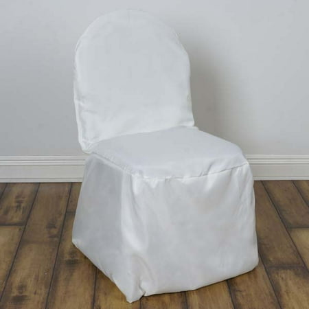 - Efavormart 100PCS Round Top Polyester Banquet Chair Covers Linen Dinning Chair slipcover For Hotel Dining Wedding Party Catering