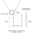 thumbnail image 7 of Silvora Silver Lariat Necklaces Earrings Set for Women Drop Bar Pendant Y-Necklaces Adjustable Long Chain with Vertical Bar Earrings Elegant Jewelry Gifts for Granddaughter Sister Christmas, 7 of 7