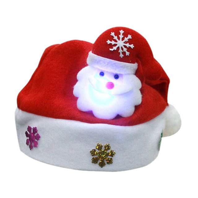 EZLIFE Gorro navideño luminoso para adultos y niños, para la familia, con luces LED, para fiestas, B7W8
