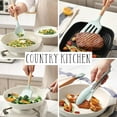 thumbnail image 4 of Country Kitchen 14-Pc Cooking Utensils Set Silicone Spatula & Kitchen Gadgets, Mint, 4 of 7