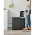 thumbnail image 6 of 14.4 Gallon Trash Can, Kitchen Garbage Can, Recycle Bin with Soft-Close Lids, Stainless Steel, Black, 6 of 9